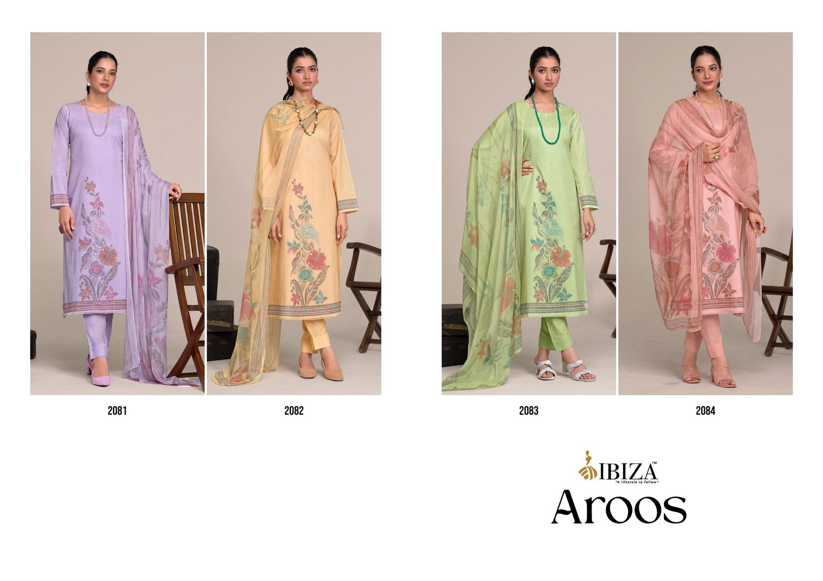 Aroos By Ibiza Lawn Cotton Digital Printed Salwar Kameez Orders In India
